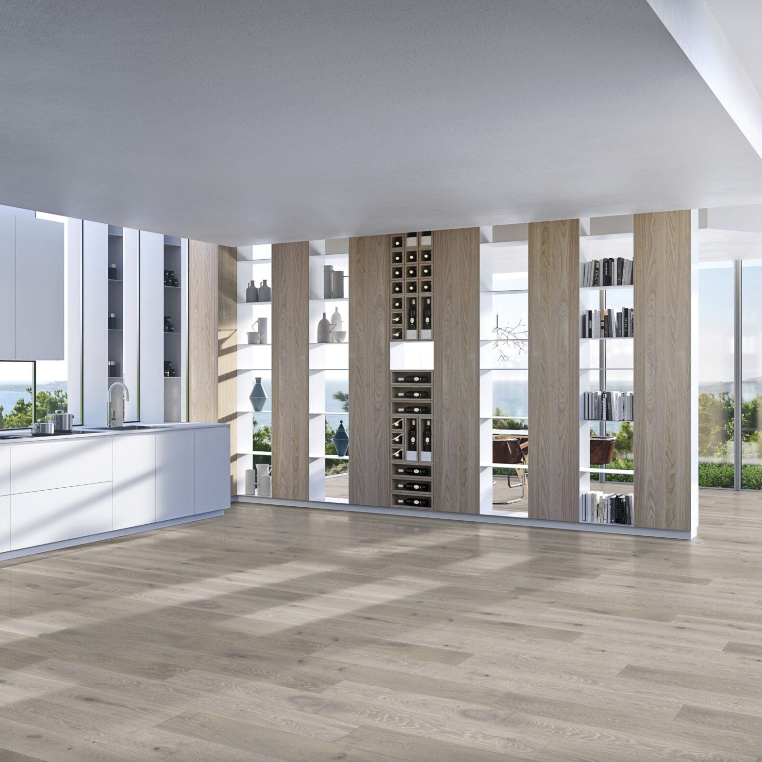 Hardwood Flooring Global Winds Collection Harmattan Color Kitchen Render