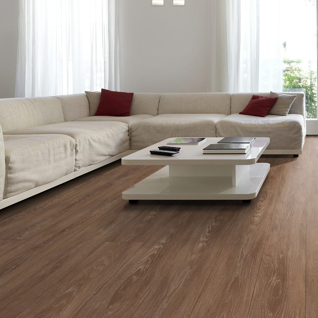 Vinyl Flooring VInyl Deluxe Classic Collection Lugano Color living room scene