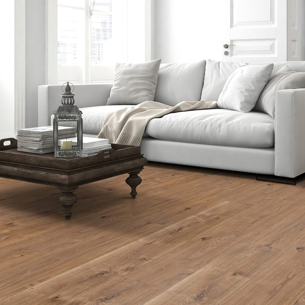 Vinyl Flooring VInyl Deluxe Classic Collection Antique White Color Living Room scene
