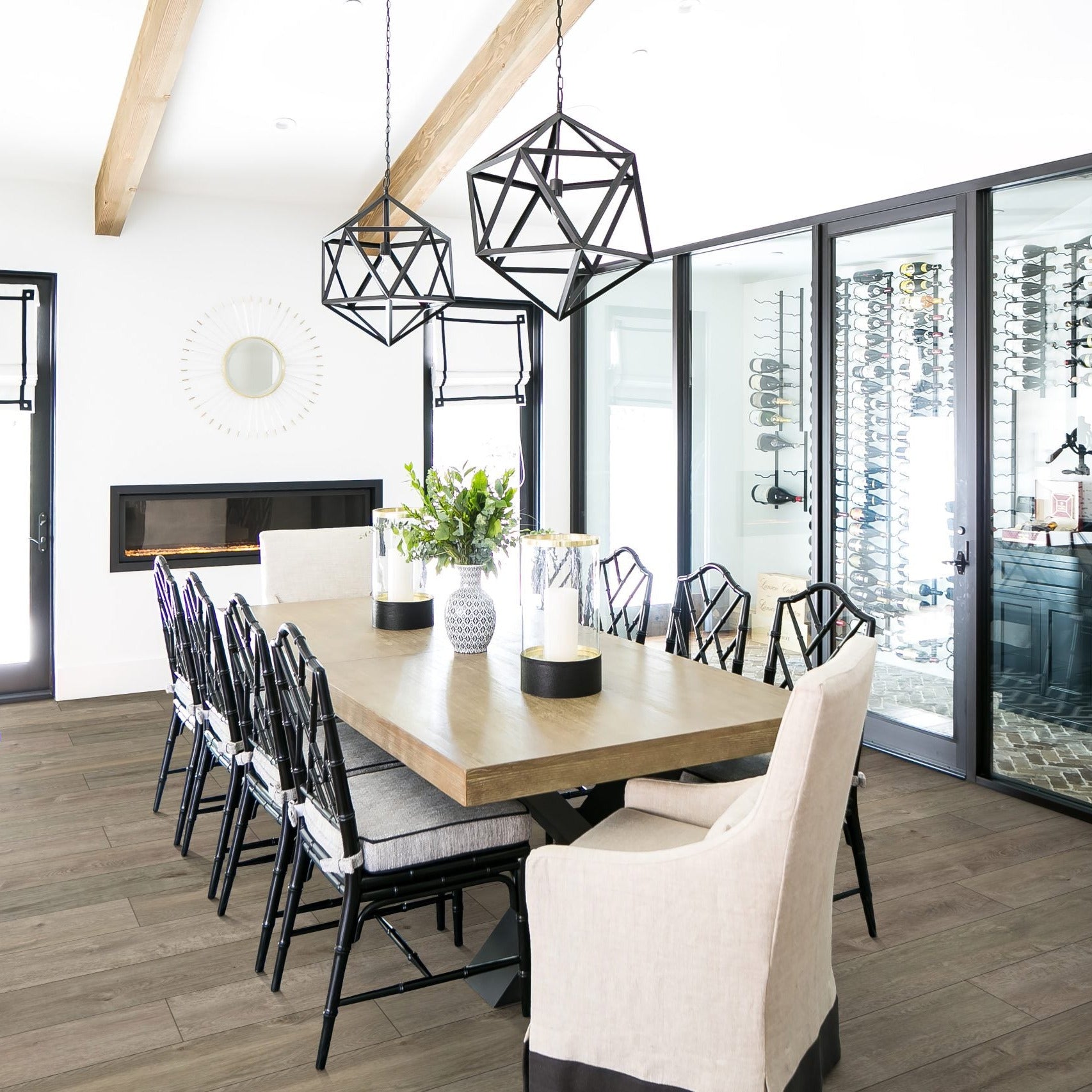 Vinyl Flooring Luxetech Collection Barris Color Dinner Table Scene
